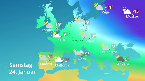 Europa: Wie wird das Wetter?