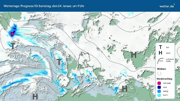 Die Wetterlage der kommenden 5 Tage