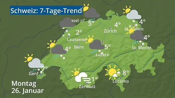 Schweiz: Wie wird das Wetter?