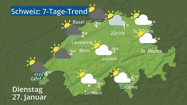 Schweiz: Wie wird das Wetter?