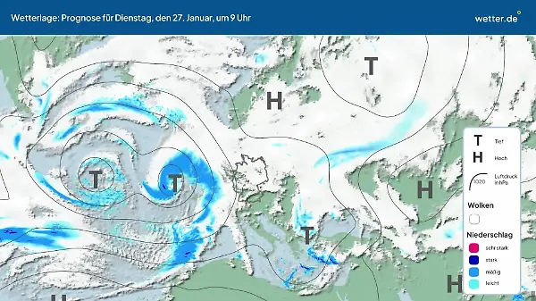 Die Wetterlage der kommenden 5 Tage
