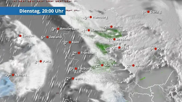 Viele Wolken, Schnee und Regen - immer wieder Glättegefahr!