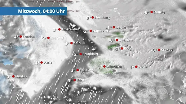 Neue Regen-, Schnee- und Eisfront
