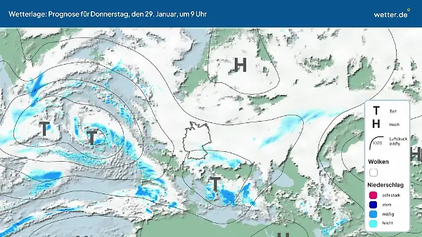 Die Wetterlage der kommenden 5 Tage