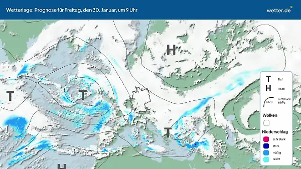 Die Wetterlage der kommenden 5 Tage