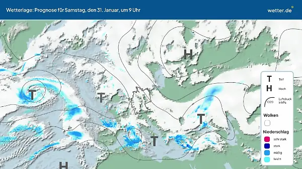Die Wetterlage der kommenden 5 Tage