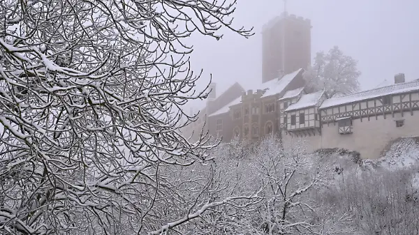 Winterwetter an der Wartburg