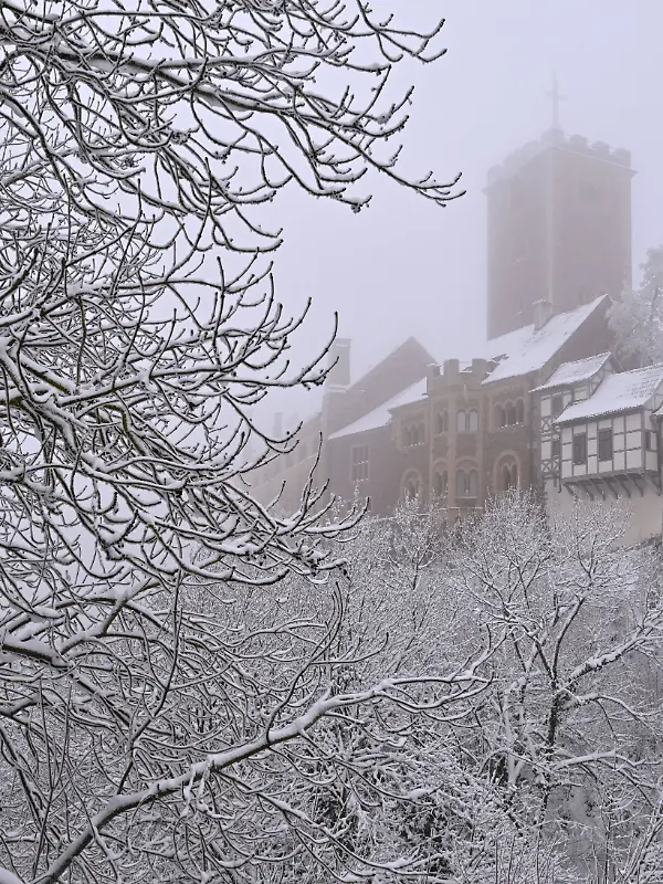 Winterwetter an der Wartburg