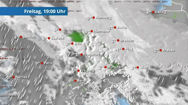 Westen nass - sonst vielfach trüb, aber trocken