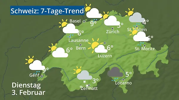 Schweiz: Wie wird das Wetter?