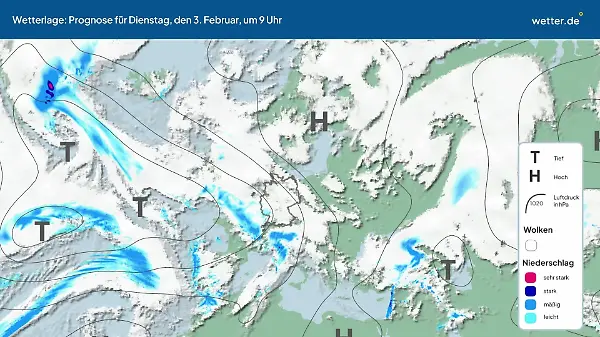 Die Wetterlage der kommenden 5 Tage