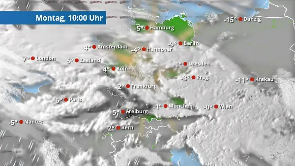 Schnee, Regen, Glätte - von Westen wiederholt Niederschläge