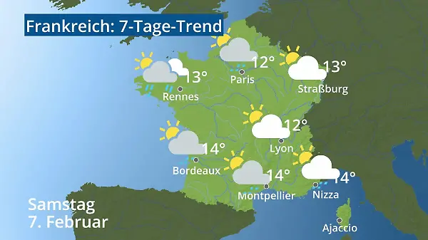 Frankreich: Wie wird das Wetter?