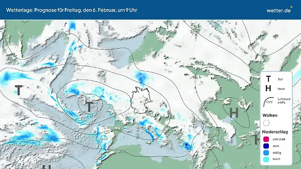 Die Wetterlage der kommenden 5 Tage