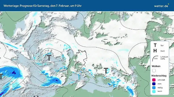 Die Wetterlage der kommenden 5 Tage