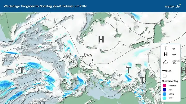 Die Wetterlage der kommenden 5 Tage
