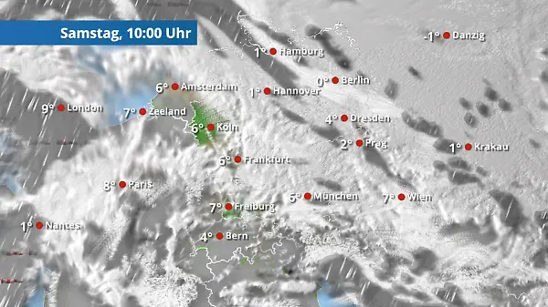 Teils noch gefrierender Regen und Glättegefahr!
