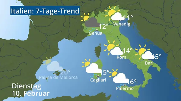 Italien: Wie wird das Wetter?