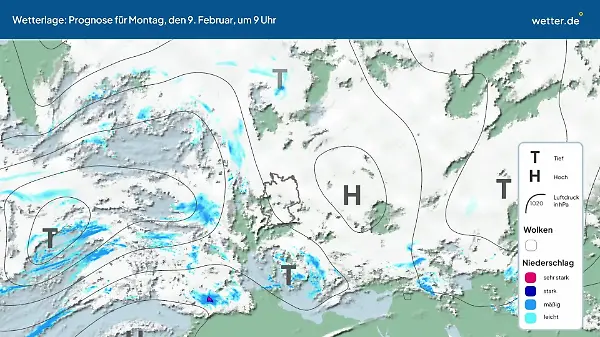 Die Wetterlage der kommenden 5 Tage