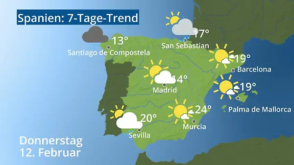 Spanien: Wie wird das Wetter?