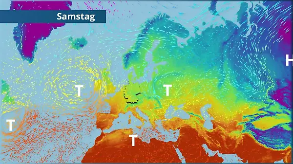 Am Wochenende von Tiefs umzingelt